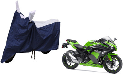 MOCKHE Waterproof Two Wheeler Cover for Kawasaki(Ninja ZX-6R, Silver)