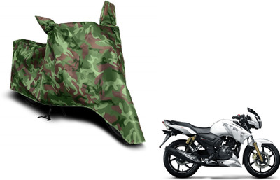 MOCKHE Waterproof Two Wheeler Cover for TVS(Apache RTR 180, Green)