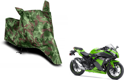 MOCKHE Waterproof Two Wheeler Cover for Kawasaki(Ninja ZX-6R, Green)