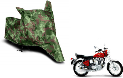 MOCKHE Waterproof Two Wheeler Cover for Royal Enfield(Electra 5S, Green)