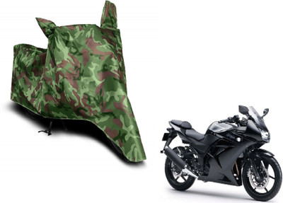 MOCKHE Waterproof Two Wheeler Cover for Kawasaki(Ninja 250, Green)