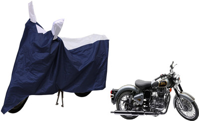 MOCKHE Waterproof Two Wheeler Cover for Royal Enfield(Classic 500, Silver)