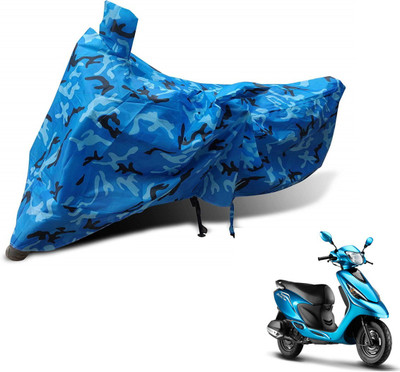 MOCKHE Waterproof Two Wheeler Cover for TVS(Zest, Blue)