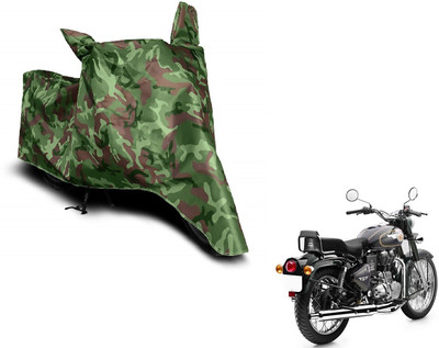 MOCKHE Waterproof Two Wheeler Cover for Royal Enfield(Bullet 500, Green)