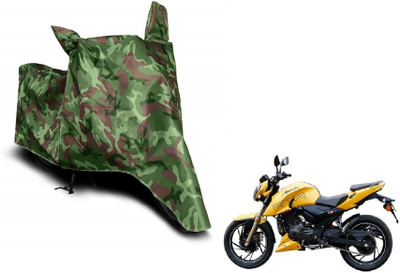 MOCKHE Waterproof Two Wheeler Cover for TVS(Apache RTR 200 4V, Green)