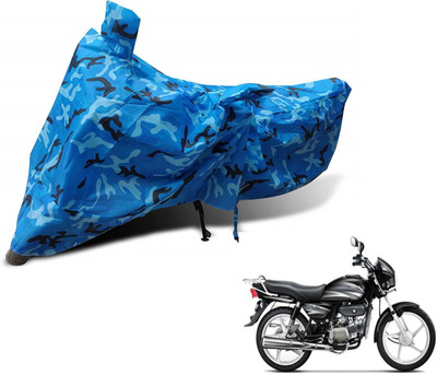 MOCKHE Waterproof Two Wheeler Cover for Hero(Splendor Plus, Blue)