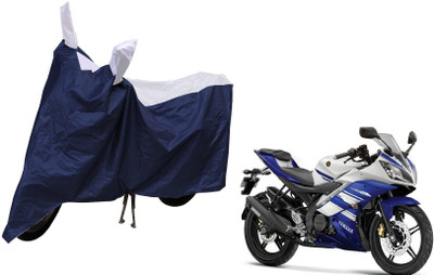 MOCKHE Waterproof Two Wheeler Cover for Yamaha(R15, Silver)