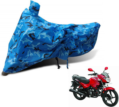 MOCKHE Waterproof Two Wheeler Cover for Hero(Glamour FI, Blue)