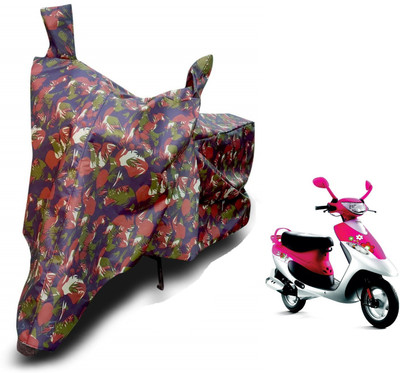 MOCKHE Waterproof Two Wheeler Cover for TVS(Scooty Pep+, Brown)
