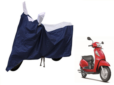 MOCKHE Waterproof Two Wheeler Cover for Suzuki(Access SE, Silver, Blue)