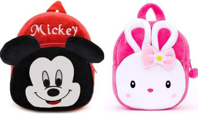 AMANVANI BM-R_Mickey & Kongi Rabbit Combo 12 L Backpack(Pink)