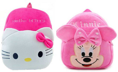 A Little Swag R_Kitty & Pink Minnie AVK_Combo 10 L Backpack(Pink)