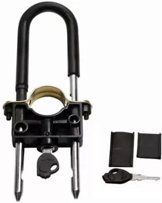 Bullkartzone Front Shocker Bike Front U-Type Anti Theft Wheel Lock For Hero Super Splendor Wheel Lock(Black, Steel)
