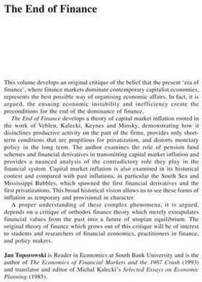 The End of Finance(English, Electronic book text, Toporowski Jan)