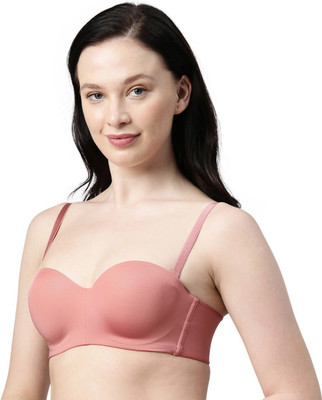 Enamor Medium Coverage, Wired F074 Full Figure Women Push-up Lightly Padded Bra(Pink)