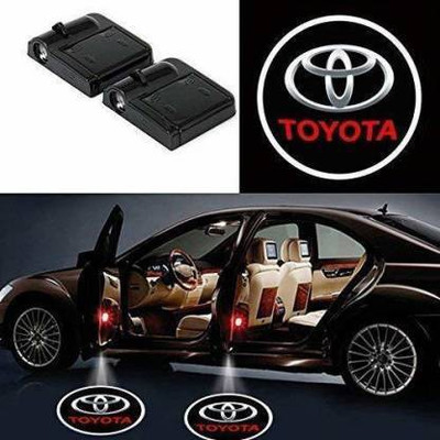 goshop 2pcs Door Light for Toyota Logo Projector Lights LED Laser Ghost Shadow Light Welcome Courtesy Light Projector for Toyota Logo Puddle Light Lamp Car Fancy Lights(Black)