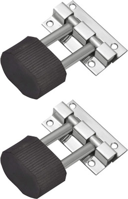 Sun Shield SS-DST-DD-SS-3I-2P Door Mounted Door Stopper(Silver, Black)