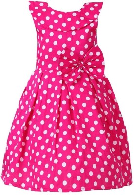 Reem Jheem Baby Girls Midi/Knee Length Casual Dress(Pink, Sleeveless)