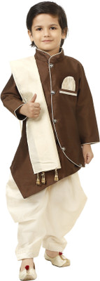 JCT DRESSES Baby Boys Festive & Party, Wedding Kurta, Dhoti Pant & Dupatta Set(Multicolor Pack of 1)