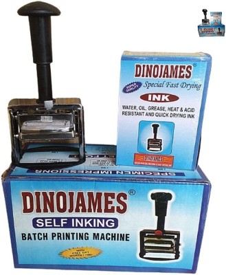 dinojames Batch Coder - Size 55x30mm - Letter Size 4mm (Grooved) Label Stamping Machine(Manual)