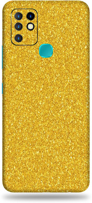 LAMHA Infinix Hot 10 Mobile Skin(Ultra Super Golden Glitter With High Matte Finish., Mobile Skin (Back+Side+Camera))