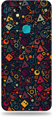 LAMHA Infinix Hot 10 Mobile Skin(Ultra Super Geometric Shape With High Matte Finish., Mobile Skin (Back+Side+Camera))