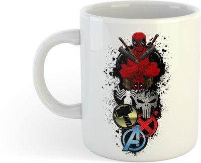 ADN21 All Day New Printed Deadpool Ceramic Coffee 9 Ceramic Coffee Mug(330 ml)