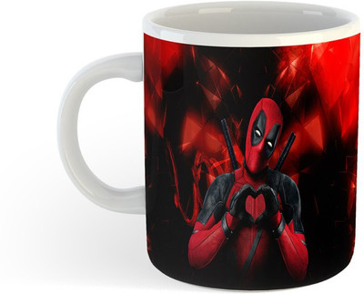 ADN21 All Day New Printed Deadpool Ceramic Coffee 16 Ceramic Coffee Mug(330 ml)