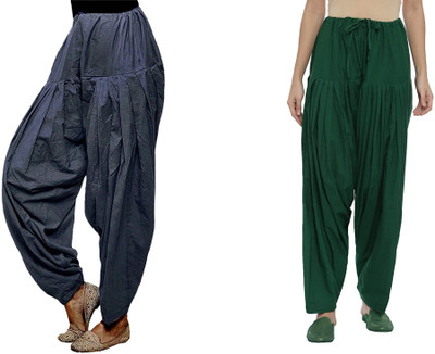 KHEEAA FASHIONS Cotton Solid Patiala