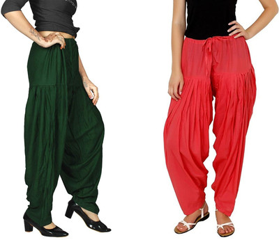 KHEEAA FASHIONS Cotton Solid Patiala