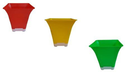 Naturally Green Square conical sp9 po20 Plant Container Set(Pack of 20, Plastic)