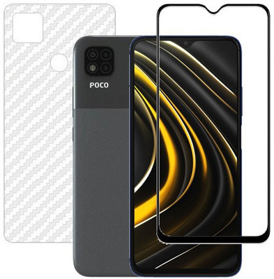HOBBYTRONICS Front and Back Screen Guard for Poco C31(Pack of 1)