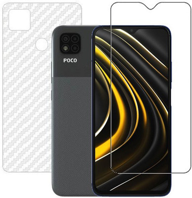 HOBBYTRONICS Front and Back Screen Guard for Poco C31(Pack of 1)