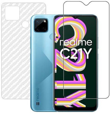 HOBBYTRONICS Front and Back Screen Guard for Realme C21Y(Pack of 1)