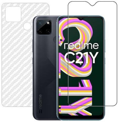 HOBBYTRONICS Front and Back Screen Guard for Realme C21Y(Pack of 1)