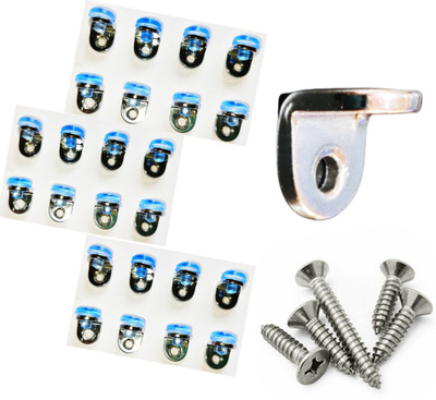 max deals Shelf Support L-Shaped Clips MINI Type 10 mm x 10 mm 24 Pcs 10 mm Shelf Bracket(Stainless Steel)