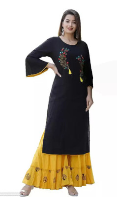 Demirner Women Kurti Sharara Set