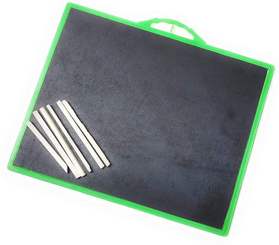 imtion 2 in 1 Combo ( 1 Pcs Slate Black Double Side + 20 Pcs Slate Chalk Pencil Slate ) Size 8 x 10 Inches Board for Kids Education Learning Study