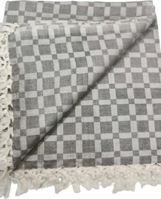 GMH Geometric Queen AC Blanket for  AC Room(Cotton, Grey)
