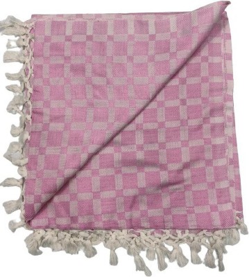 G M HANDLOOM Geometric Queen AC Blanket for  AC Room(Cotton, Pink)