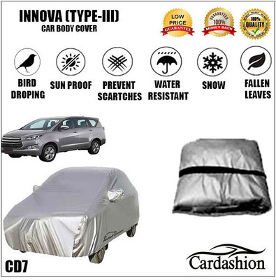 cardashion Car Cover For Toyota Innova(Silver)