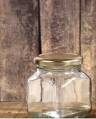 KNV Glass Honey Jar  - 250 ml(Pack of 3, Clear)