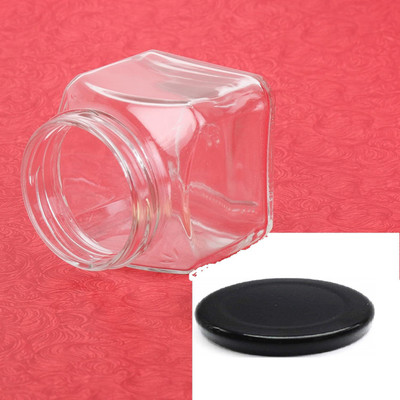 KNV Glass Honey Jar  - 250 ml(Pack of 2, Clear)