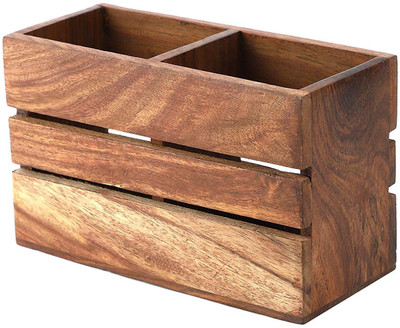 MODERNCOLLECTION 1 Compartments Wooden Tissue Holder(Brown)