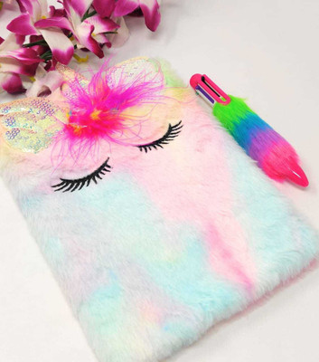AMANVANI unicorn A5 Diary ruled 80 Pages(Multicolor)
