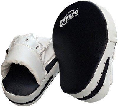 PROSPO Synthetic Mitts Curved Focus Pad(White, Black)
