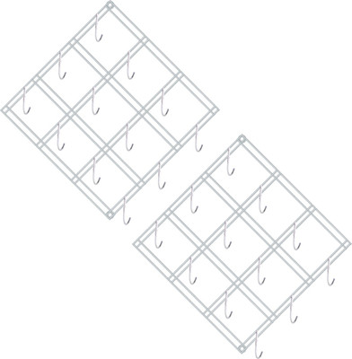 JISUN Stainless Steel Kite Multipurpose Ladle Hook Rail / cup holder for kitchen Hook Rail 24(Pack of 2)