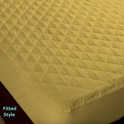 TUNDWAL'S Fitted Single Size Breathable, Stretchable, Waterproof Mattress Cover(Beige)