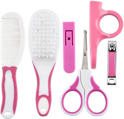 En ligne 6 Pcs Health Care Kit for Newborn Baby Kids Nail Hair Grooming Brush(Pink)