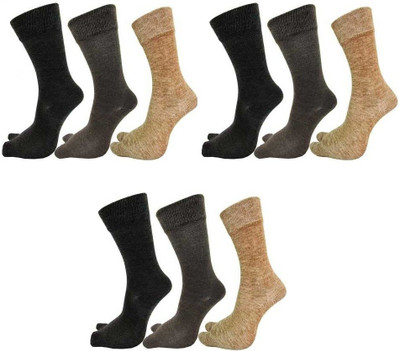 Akeeta Women Self Design Mid-Calf/Crew(Pack of 9)